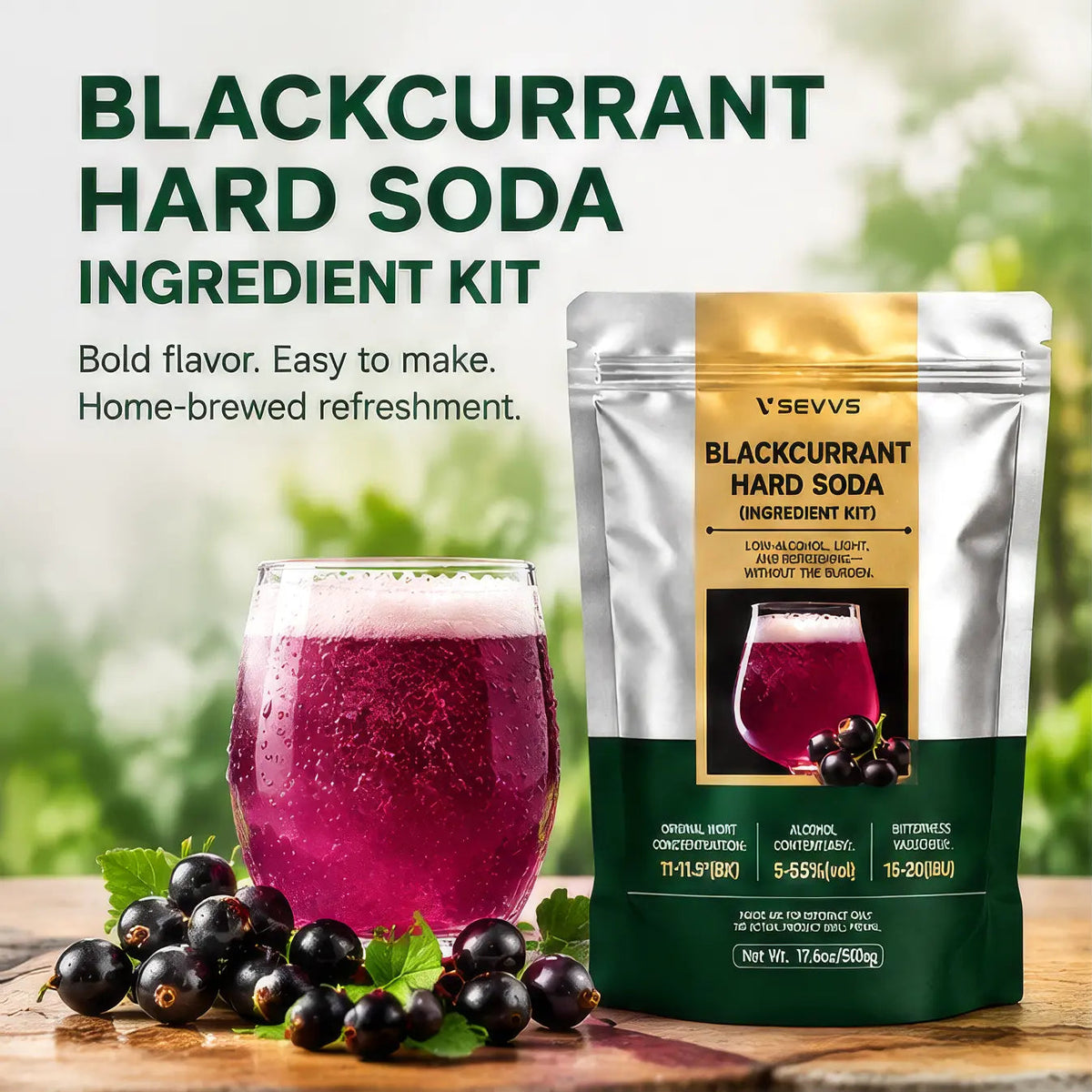 SEVVS Blackcurrant Hard Soda Ingredient Kit