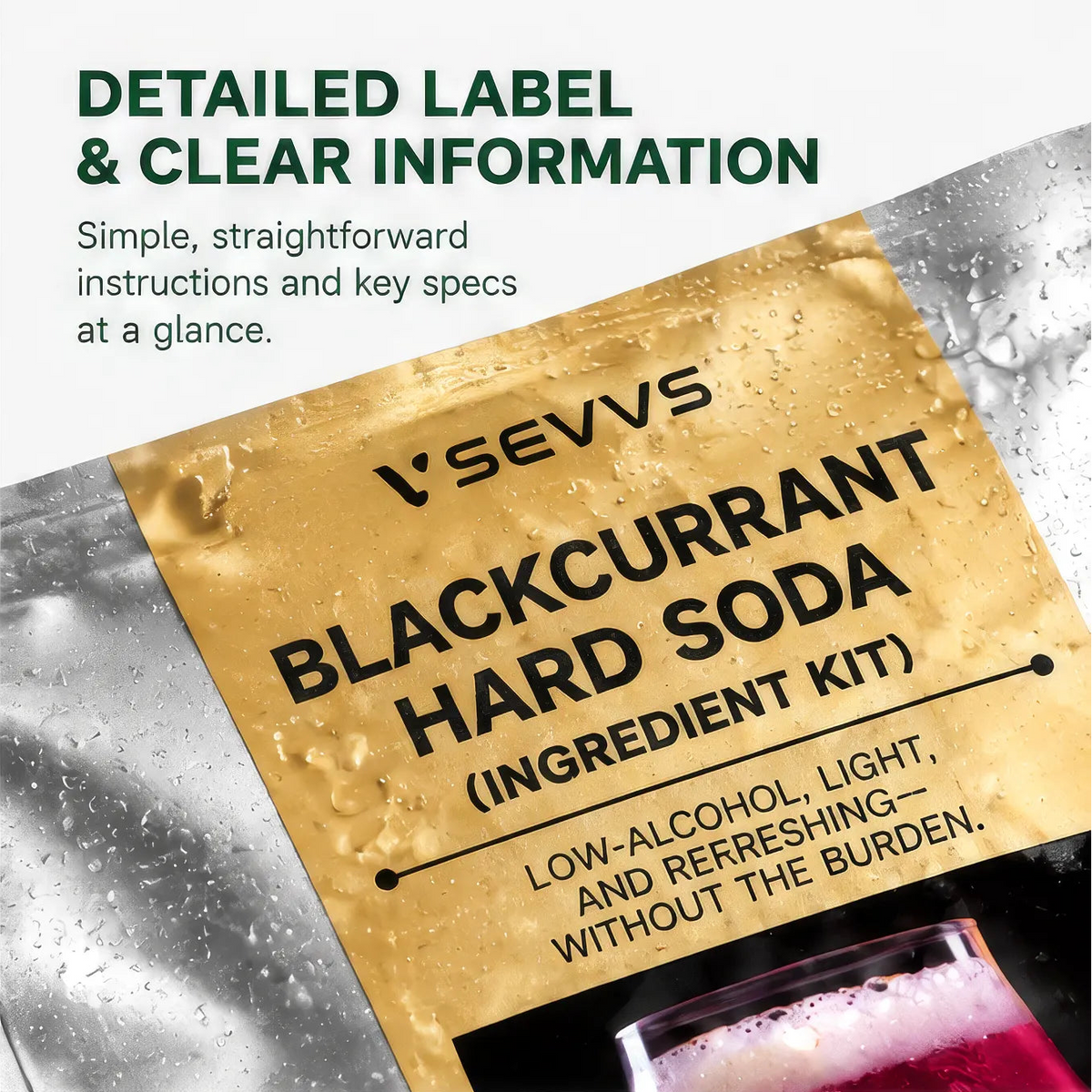 SEVVS Blackcurrant Hard Soda Ingredient Kit