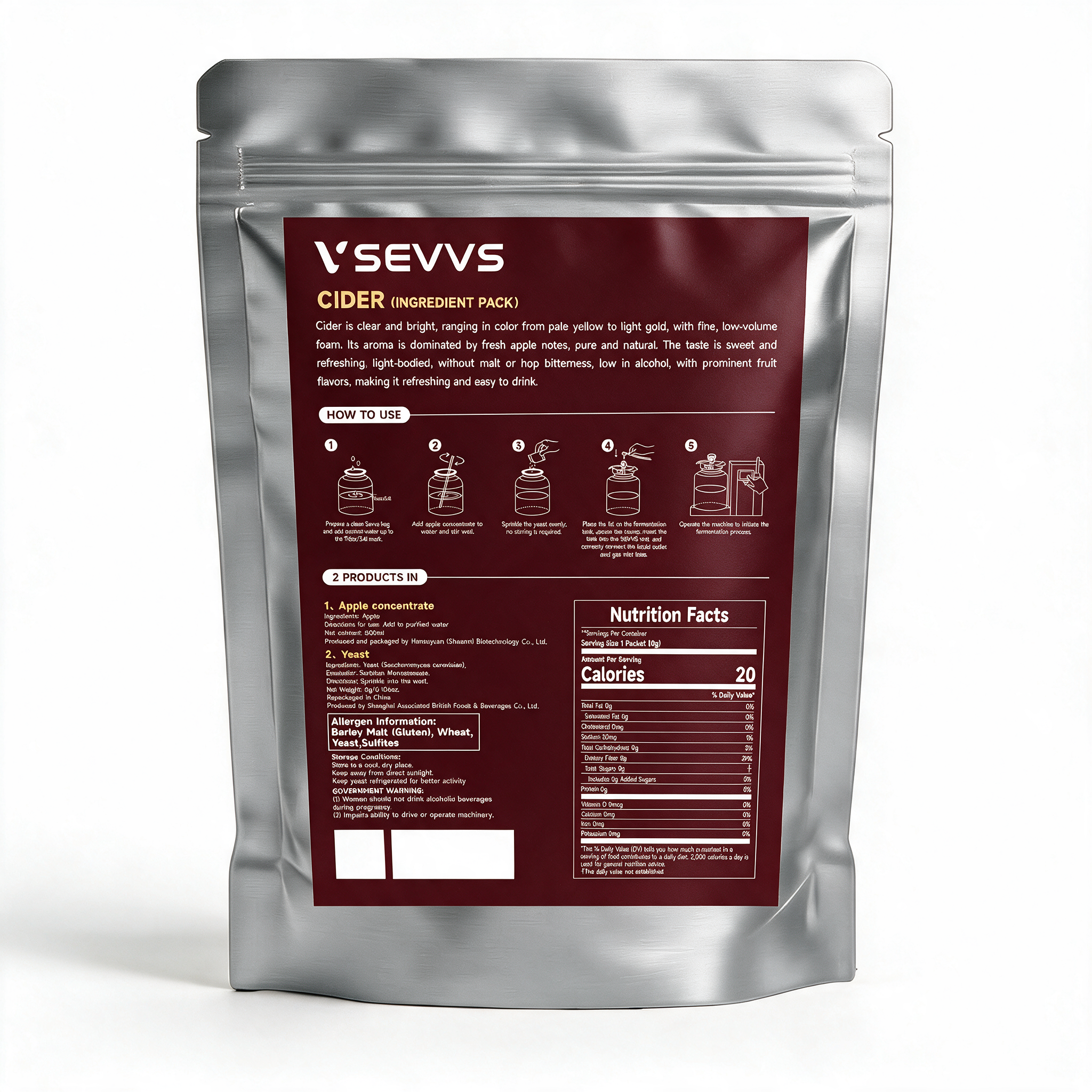 SEVVS Hawthorn Cider Ingredient Kit