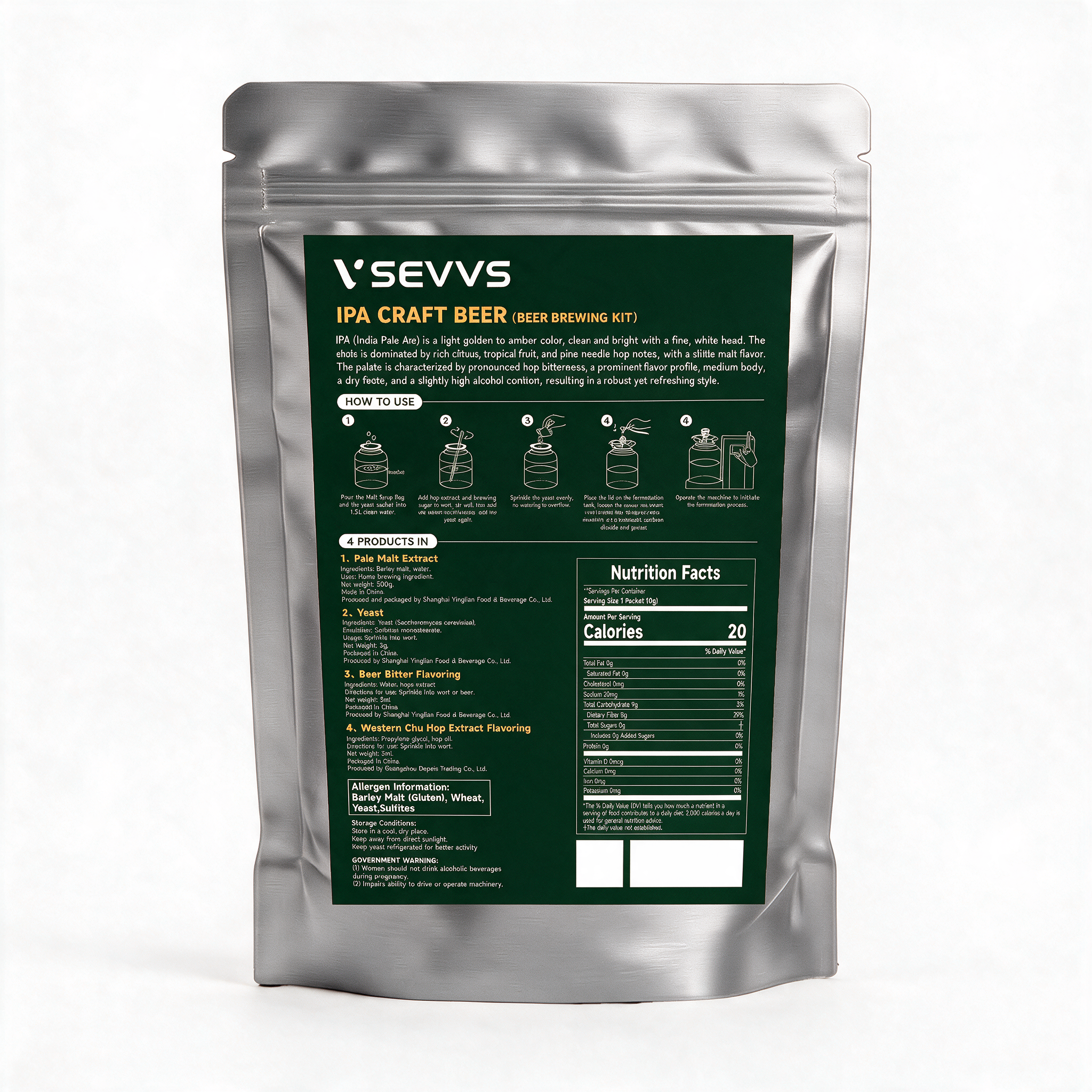 SEVVS Home Brew IPA Kit