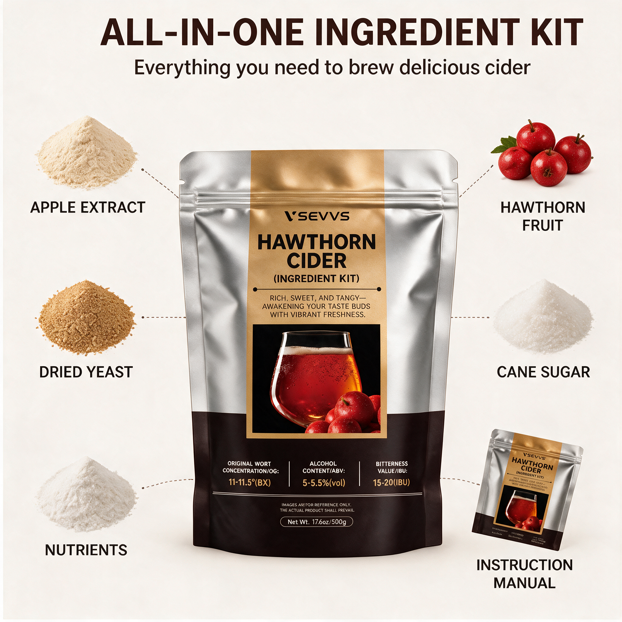 SEVVS Hawthorn Cider Ingredient Kit