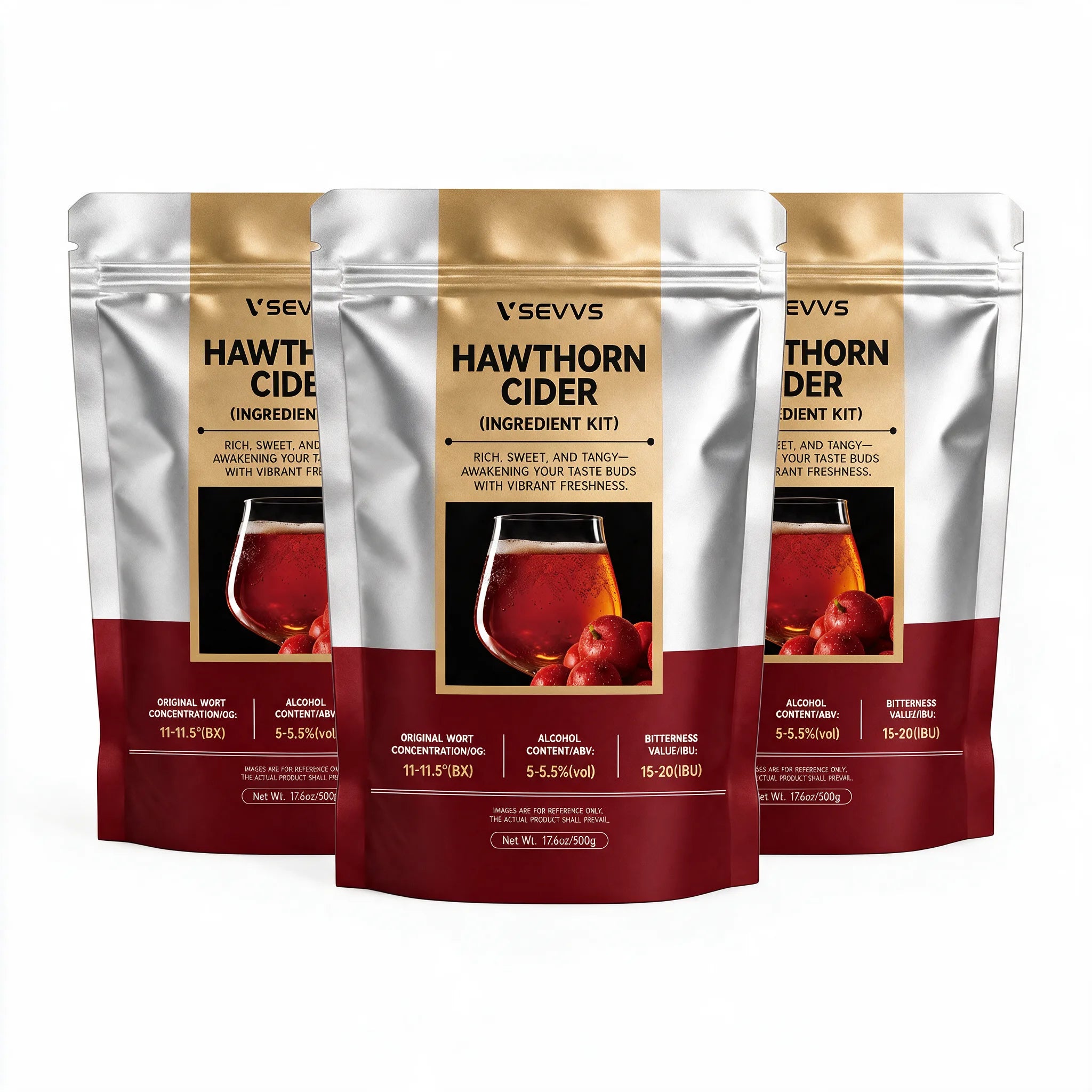 Bundle set of hawthorn craft beer ingredient pouches